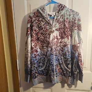 Fashion Bug Red and Blue Floral Hoodie